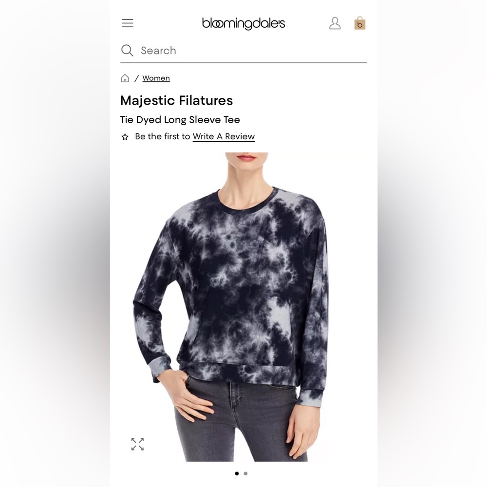 Majestic Filatures Sweater Womens Large Sweatshirt Tie Dye Soft Touch